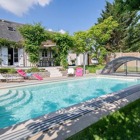 Au Coeur Du Bien-Etre, Chalet Avec Piscine Chauffee Et Couverte, Spa, Sauna, Massages Monteaux Exterior photo